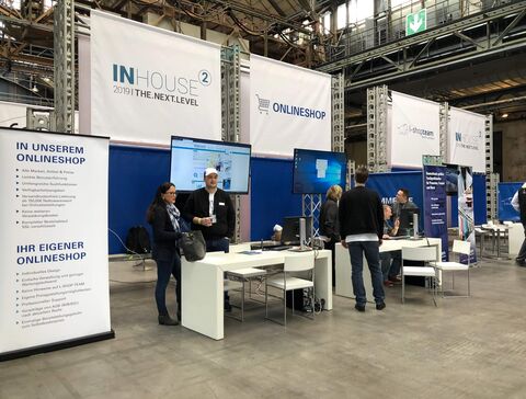 Großformat Banner InHouse² Messe für L-Shop und 50 weitere Aussteller
