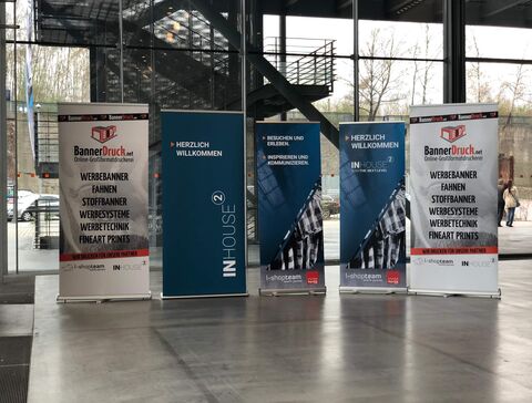 Rollup Systeme für InHouse² Messe, Kunde L-Shop