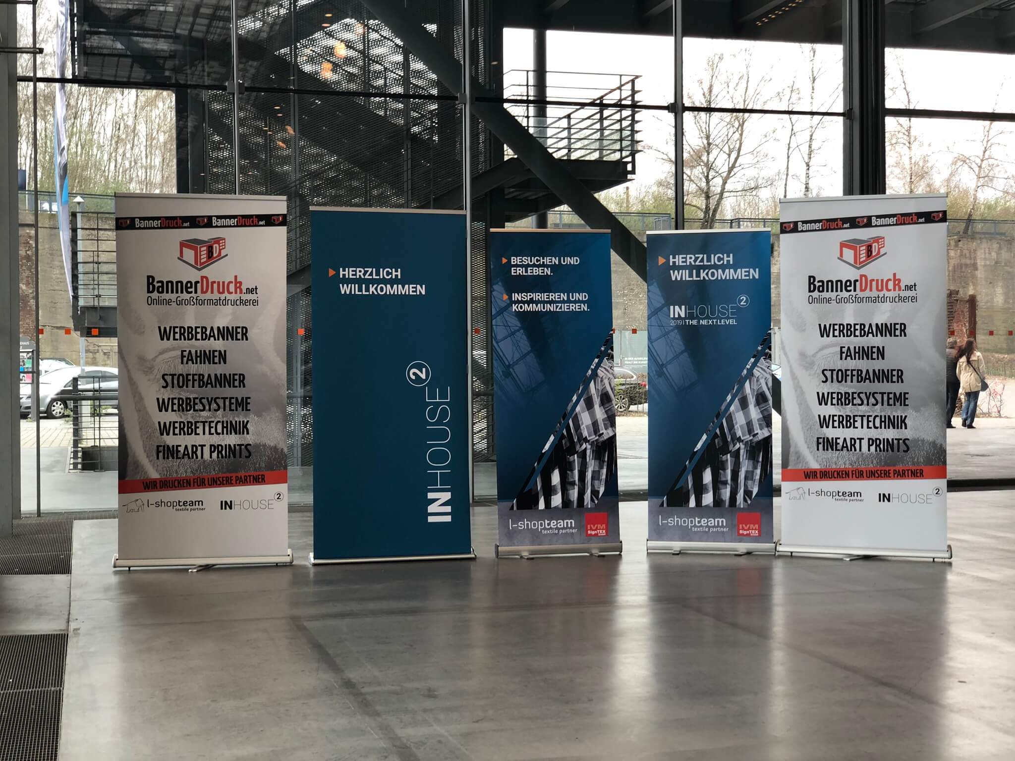 Rollup Systeme für InHouse² Messe, Kunde L-Shop